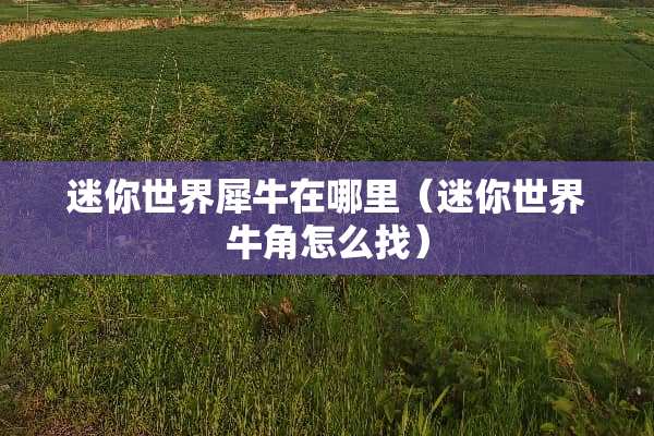 迷你世界犀牛在哪里（迷你世界牛角怎么找）