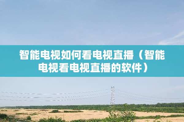 智能电视如何看电视直播（智能电视看电视直播的软件）