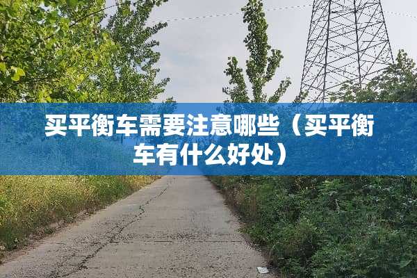 买平衡车需要注意哪些（买平衡车有什么好处）