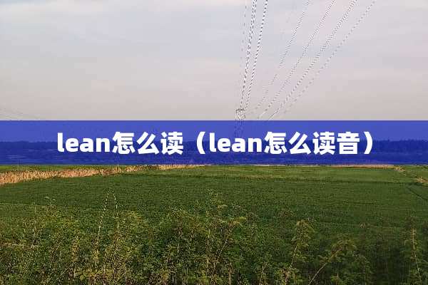 lean怎么读（lean怎么读音）