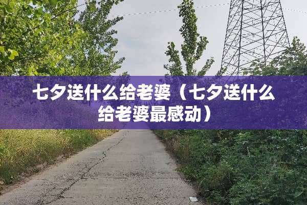 七夕送什么给老婆（七夕送什么给老婆最感动）