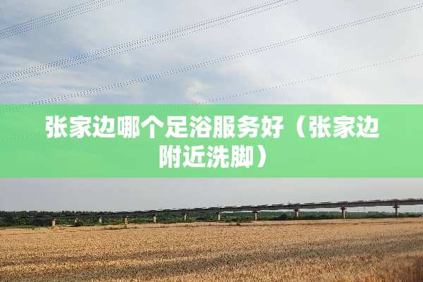 张家边哪个**服务好（张家边附近洗脚）