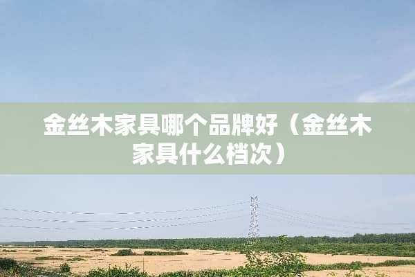 金丝木家具哪个品牌好（金丝木家具什么档次）