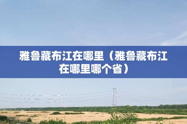 雅鲁藏布江在哪里（雅鲁藏布江在哪里哪个省）