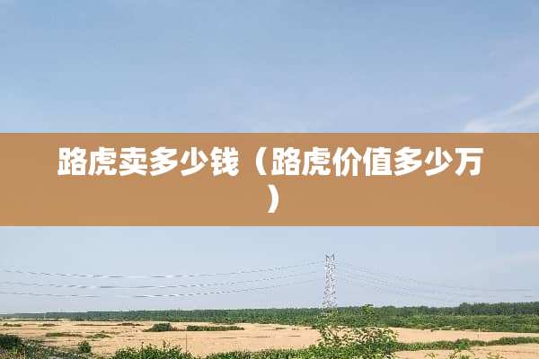 路虎卖多少钱（路虎价值多少万）
