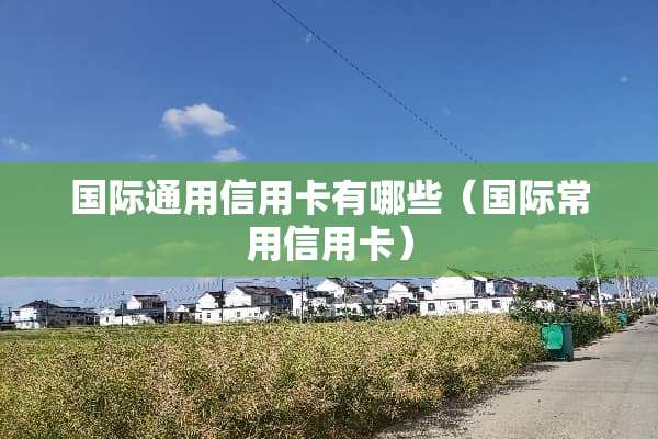 国际通用信用卡有哪些（国际常用信用卡）