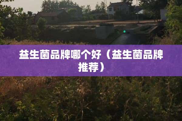 益生菌品牌哪个好（益生菌品牌推荐）