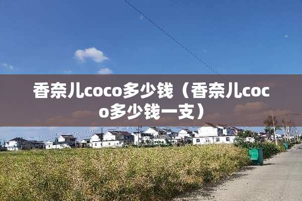 香奈儿coco多少钱（香奈儿coco多少钱一支）
