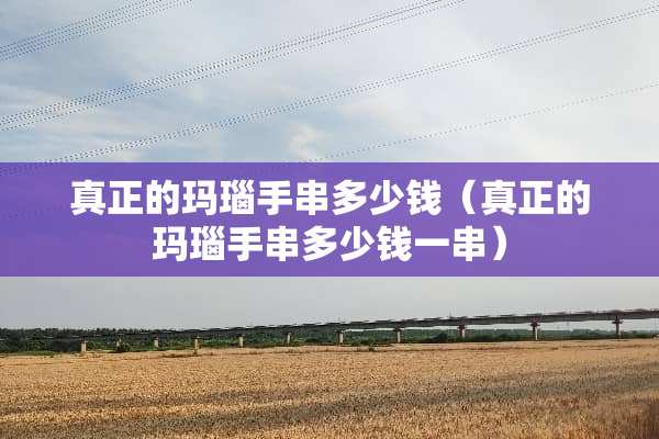 真正的玛瑙手串多少钱（真正的玛瑙手串多少钱一串）