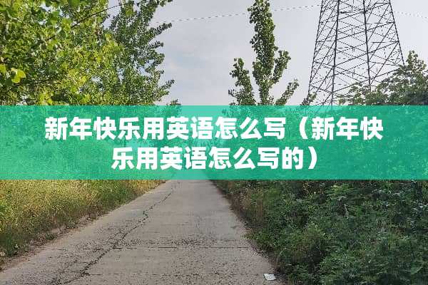 新年快乐用英语怎么写（新年快乐用英语怎么写的）