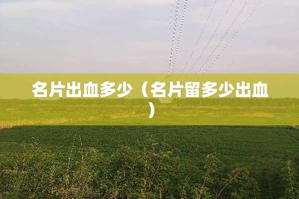 名片出血多少（名片留多少出血）