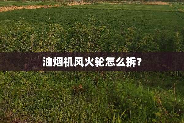 油烟机风火轮怎么拆？