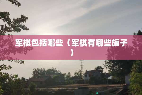 军棋包括哪些（军棋有哪些旗子）