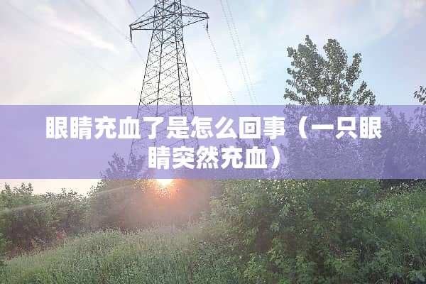 眼睛充血了是怎么回事（一只眼睛突然充血）