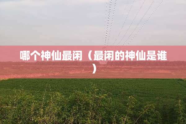 哪个神仙最闲（最闲的神仙是谁）