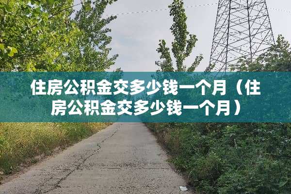住房公积金交多少钱一个月（住房公积金交多少钱一个月）