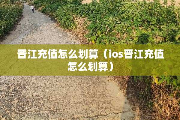 晋江充值怎么划算（ios晋江充值怎么划算）