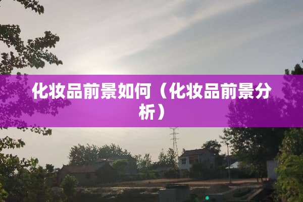 化妆品前景如何（化妆品前景分析）