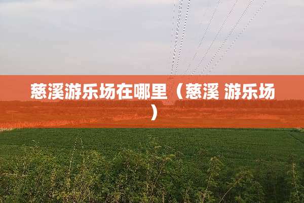 慈溪游乐场在哪里（慈溪 游乐场）