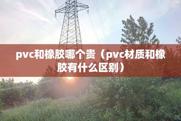 pvc和橡胶哪个贵（pvc材质和橡胶有什么区别）
