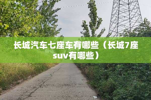 长城汽车七座车有哪些（长城7座suv有哪些）