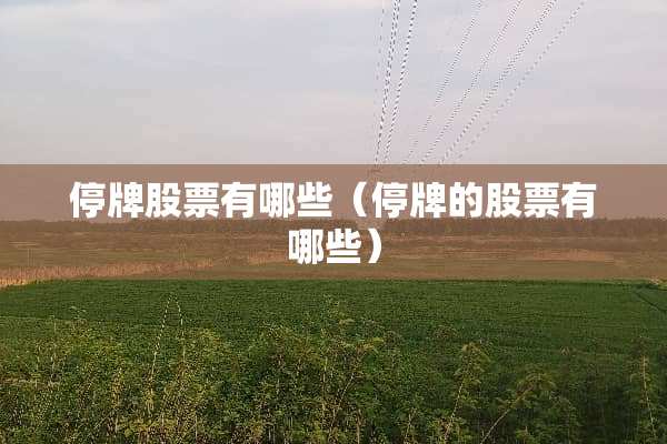 停牌股票有哪些（停牌的股票有哪些）