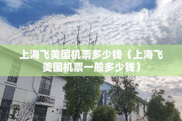上海飞美国机票多少钱（上海飞美国机票一般多少钱）