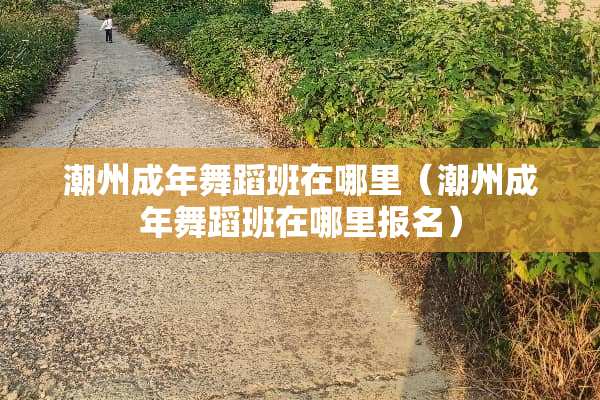 潮州成年舞蹈班在哪里（潮州成年舞蹈班在哪里报名）