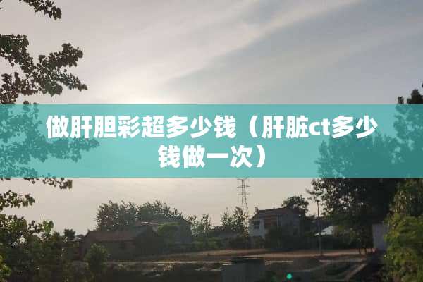 做肝胆彩超多少钱（肝脏ct多少钱做一次）