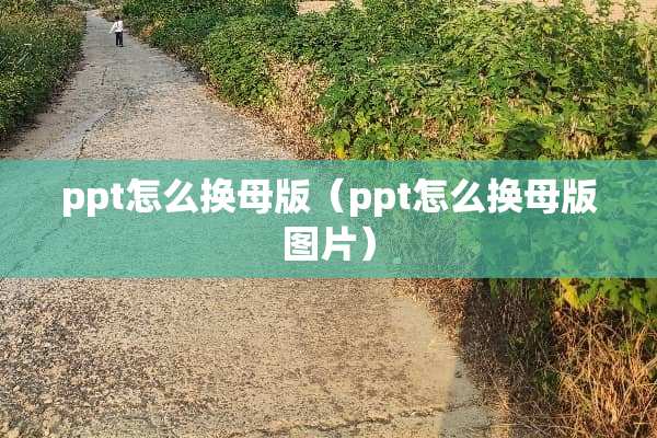 ppt怎么换母版（ppt怎么换母版图片）