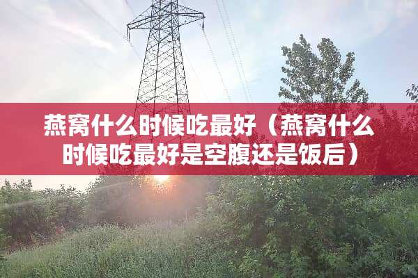 燕窝什么时候吃最好（燕窝什么时候吃最好是空腹还是饭后）