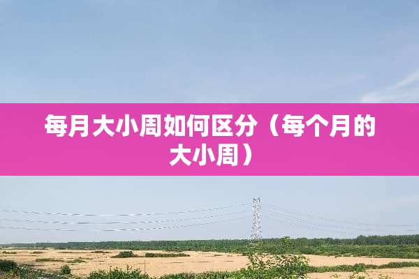 每月大小周如何区分（每个月的大小周）