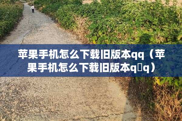 苹果手机怎么下载旧版本qq（苹果手机怎么下载旧版本q q）