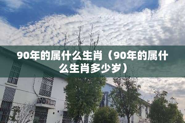 90年的属什么生肖（90年的属什么生肖多少岁）