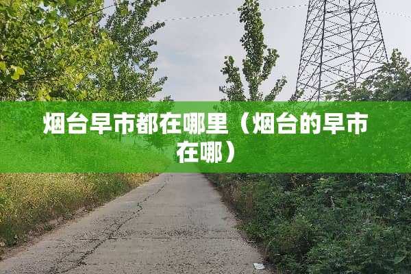 烟台早市都在哪里（烟台的早市在哪）