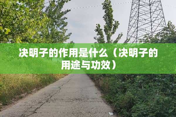 决明子的作用是什么（决明子的用途与功效）