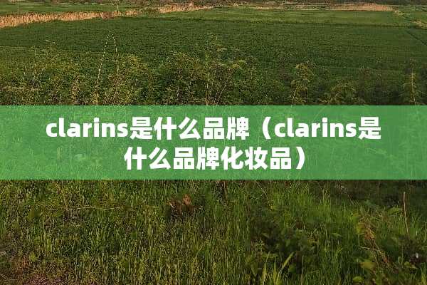 clarins是什么品牌（clarins是什么品牌化妆品）