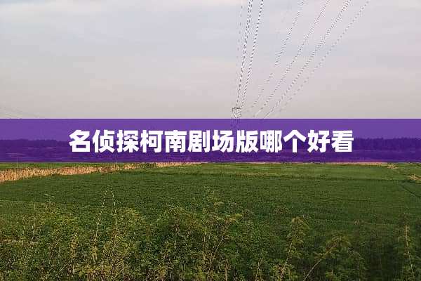 名侦探柯南剧场版哪个好看