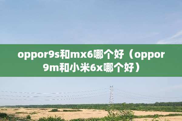 oppor9s和mx6哪个好（oppor9m和小米6x哪个好）