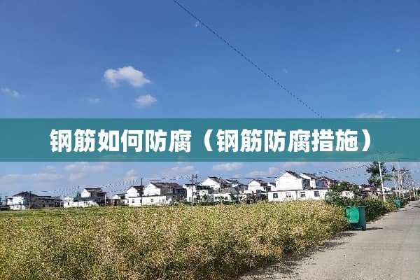 钢筋如何防腐（钢筋防腐措施）