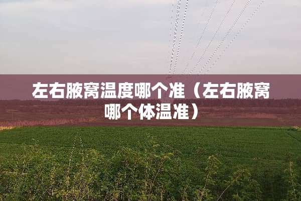 左右腋窝温度哪个准（左右腋窝哪个体温准）