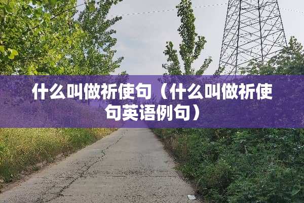 什么叫做祈使句（什么叫做祈使句英语例句）