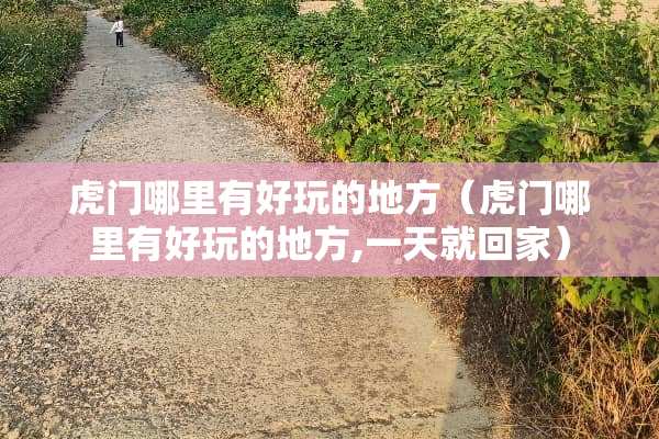 虎门哪里有好玩的地方（虎门哪里有好玩的地方,一天就回家）