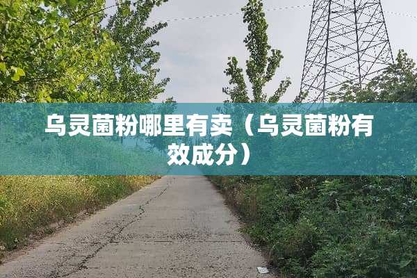 乌灵菌粉哪里有卖（乌灵菌粉有效成分）