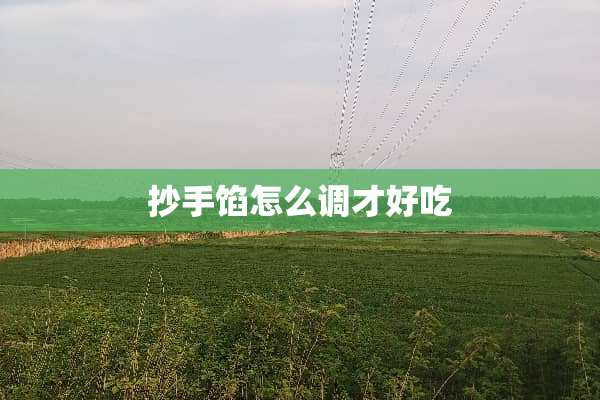 抄手馅怎么调才好吃