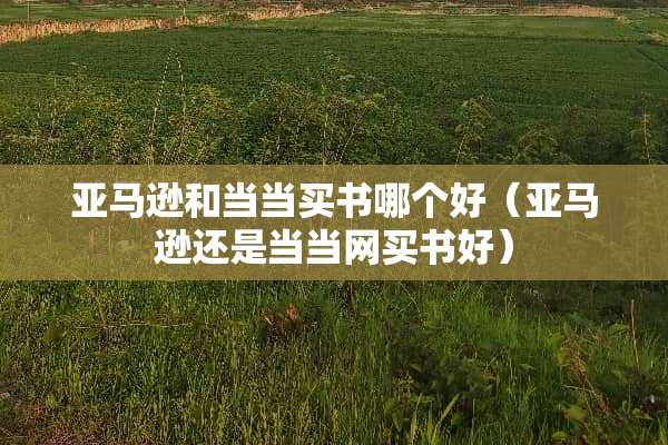 亚马逊和当当买书哪个好（亚马逊还是当当网买书好）