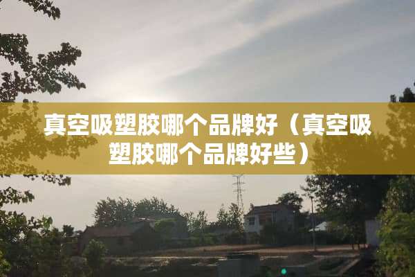 真空吸塑胶哪个品牌好（真空吸塑胶哪个品牌好些）
