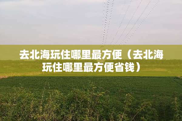 去北海玩住哪里最方便（去北海玩住哪里最方便省钱）
