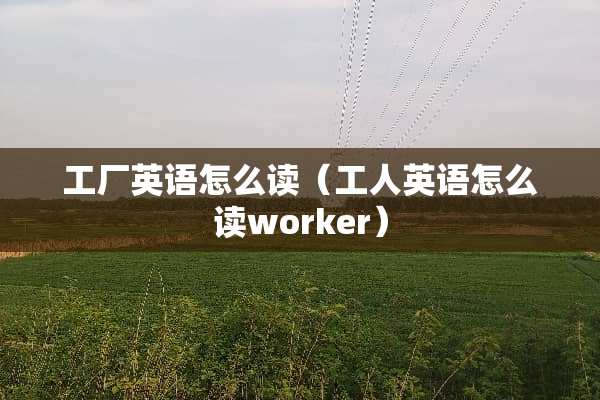 工厂英语怎么读（工人英语怎么读worker）