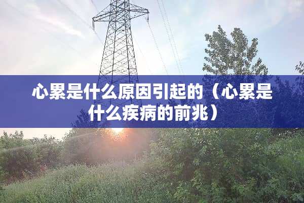 心累是什么原因引起的（心累是什么疾病的前兆）